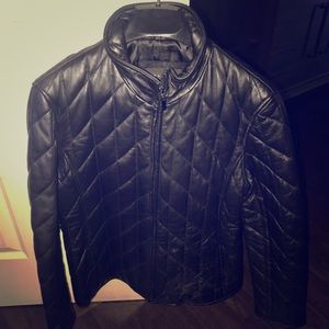 Black leather jacket